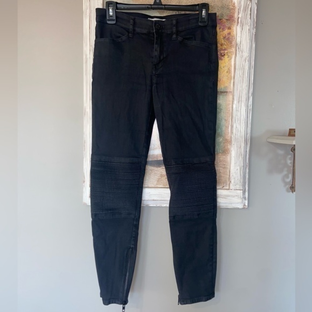 Madewell Skinny Womens Jeans Pants Black Size 28 Zips at Ankles